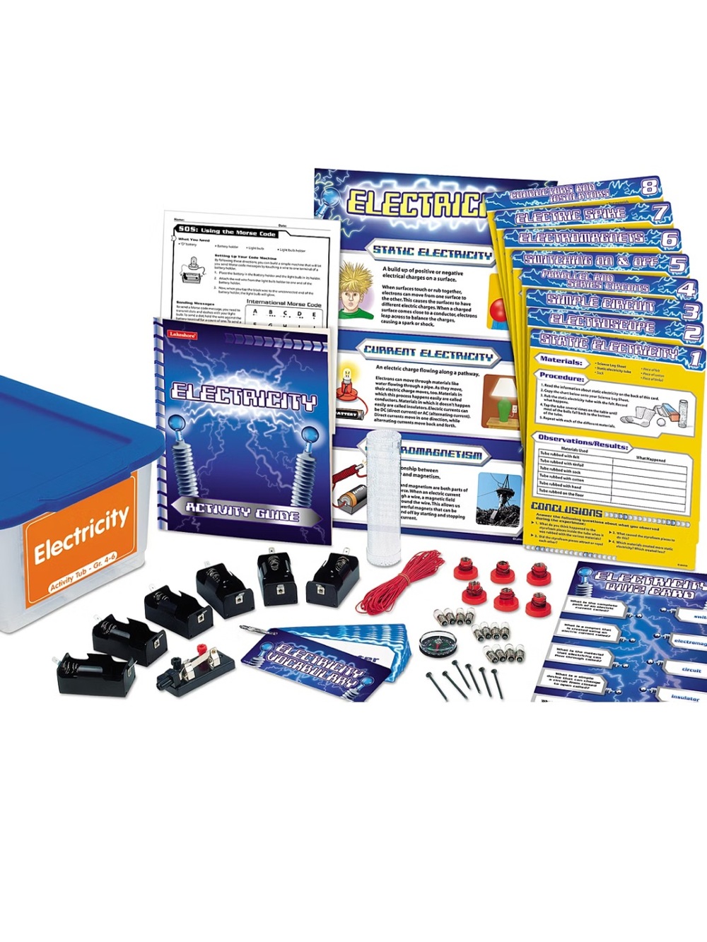 Electricity Activity Kit for Kids - Blue/Red Educational STEM Guide